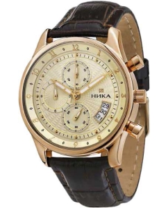 Купить Российские золотые наручные часы NIKA 1246.0.1.42A-ucenka с хронографом в E-mobi