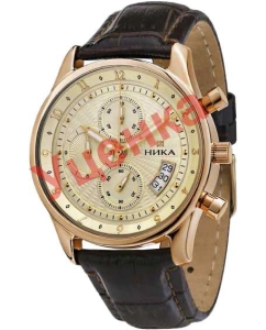 Купить Российские золотые наручные часы NIKA 1246.0.1.42A-ucenka с хронографом  в E-mobi