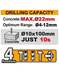 Купить Аккумуляторный перфоратор INGCO 20В 2 Дж, б/щ  INDUSTRIAL CRHLI212282  в E-mobi