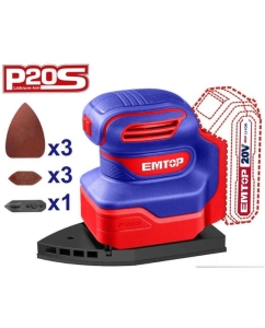 Купить Аккумуляторная вибрационная шлифмашина emtop ELPS2014 в E-mobi