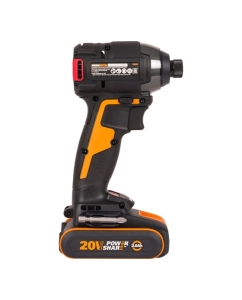 Купить Винтоверт ударный бесщеточный аккумуляторный WORX 20В, 200Нм, 2Ач х2, ЗУ 2А, кейс WX265  в E-mobi