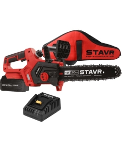 Купить Цепная пила Ставр SCS 18BL-30-1B, 18V, BL, шина 30 см, автосмазка, LCD STAVR (1х4.0Ач, ЗУ, сумка) 9060100063 в E-mobi