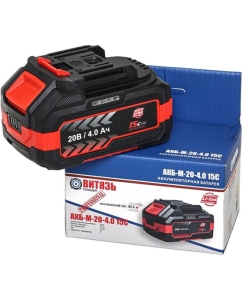 Купить Аккумулятор Витязь Тип-М, АКБ-М-20-4.0 15С, 20 В, 4,0 А Li-on 18037006 в E-mobi