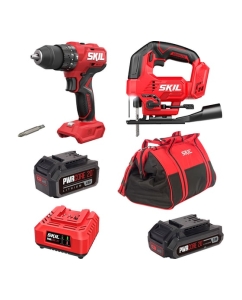 Купить Аккумуляторная ударная дрель-шуруповерт SKIL HD6280+ JS8290 + набор SC0060+BY5197 +BG4127+ BY5196 9-1-038 в E-mobi