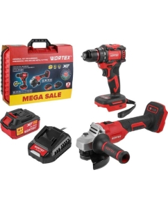 Купить Набор аккумуляторного инструмента WORTEX ALL1 XLT SET: дрель-шуруповерт + ушм, в чемодане 956622 1329850 в E-mobi