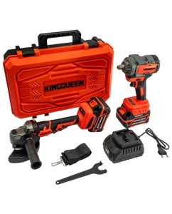 Купить Набор KINGQUEEN 2 пред, 2 АКБ 21В, УШМ 125мм, Гайковерт 500Нм KQ-TS012 в E-mobi