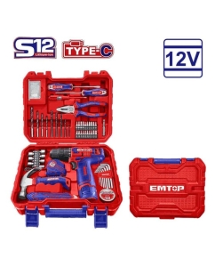 Купить Набор инструментов с аккумуляторной отверткой emtop 96шт EEDK09601 в E-mobi