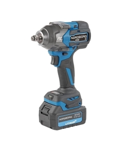 Купить Аккумуляторный гайковерт NORDBERG 1/2", 21В, 1200 Нм с двумя 4A акк. и зар. уст-вом 1,8A, в кейсе NE808K  в E-mobi