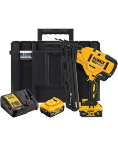 Купить Аккумуляторный гвоздезабивной пистолет Dewalt DCN650P2, 18В, 48Дж, с 2 АКБ 5 Ач и ЗУ, в кейсе TSTAK DCN650P2-QW в E-mobi