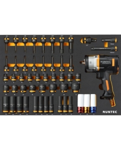 Купить Набор с пневмогайковертом RUNTEC ударными головками и аксессуарами 1/2, 8-32 мм, CrMo в ложементе EVA, 53 предмета RT-ISPE53F в E-mobi
