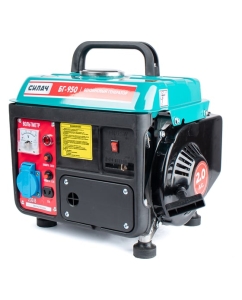 Купить Генератор бензиновый СИЛАЧ БГ-950, 0.8кВт, бак 3.8л, 17кг, ручной стартер, 2Т/АИ-92 (1/24) 023053 в E-mobi