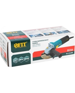 Купить Шлифмашина Угловая 800 Вт, 11000 об/мин, КлК 125 мм, коробка FIT 80266  в E-mobi