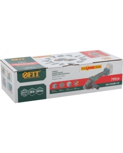 Купить Шлифмашина угловая аккумуляторная FIT 20 В, 3500/8500 об/мин, КлК 125 мм, 1,7 кг, 2 частоты вращения, бесщеточный, без АКБ, коробка 79914  в E-mobi