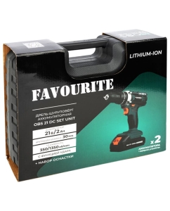Купить Дрель-шуруповерт аккумуляторная FAVOURITE OBS 21 DC SET UNIT 21В, кейс 150127421  в E-mobi