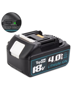 Купить Аккумулятор TopOn BL1850B 18V 4.0Ah (Li-ion) с USB портом. PN: 197280-8 TOP-MAK-18-4.0-USB  в E-mobi