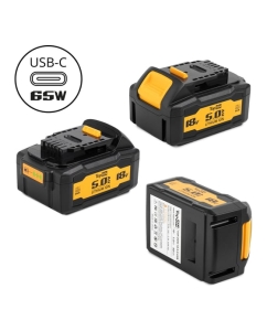 Купить Аккумулятор TopOn 18V 5.0Ah (Li-ion) с USB портом. PN: DCB184 TOP-DEW-18-5.0-USB  в E-mobi