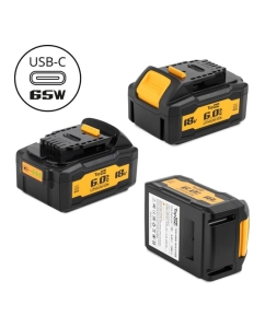 Купить Аккумулятор TopOn 18V 6.0Ah (Li-ion) с USB портом. PN: DCB184 TOP-DEW-18-6.0-USB  в E-mobi