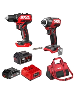Купить Аккумуляторная дрель-шуруповерт SKIL DL6293+ID6739+набор(ЗУ+Акб 2Ач)CB5197SE11+сумка BG3224+АКБ(4Ач)BY5196 9-1-034 в E-mobi