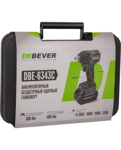 Купить Гайковерт аккумуляторный DEBEVER бесщеточный, ударный, квадрат 1/2,360Nm, 20B, (без АКБ и з/у) DBE-6343C  в E-mobi