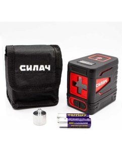 Купить Уровень лазерный СИЛАЧ (нивелир) 2 линии красные, сумка, самовыр. 3-5 сек. ЛНК-2 (1/60) 026342 в E-mobi