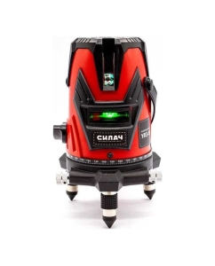 Купить Уровень лазерный СИЛАЧ 5 линий зеленые, кейс, самовыр. 3-5 сек. УЛЗ-5П (1/10) 026338 в E-mobi