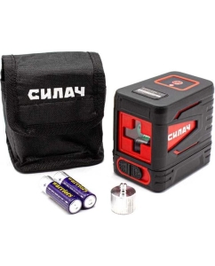 Купить Уровень лазерный СИЛАЧ (нивелир) 2 линии зеленые, сумка, самовыр. 3-5 сек. ЛНЗ-2 (1/20) 026343 в E-mobi