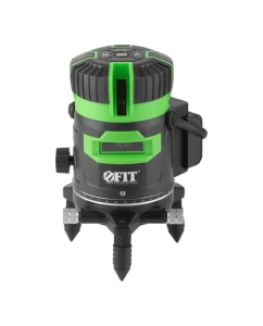 Купить Уровень лазерный самоуспокаивающийся FIT зеленые лучи, крест, диапазон 10 м, Li-Ion аккумулятор, 2 уровня яркости, без треноги, коробка 18633 в E-mobi