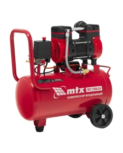 Купить Компрессор безмасляный малошумный MTX SPC 1500/24, 1500 Вт, ресивер 24 л, 260 л/мин 58139  в E-mobi