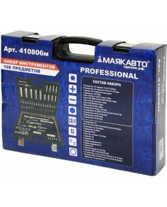 Купить Набор инструментов МаякАвто 108 предметов, 1/2 и 1/4, 6граней, 1/3 410806м  в E-mobi