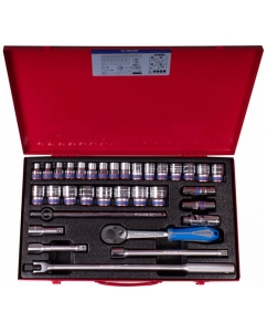 Купить Набор головок с принадлежностями KING TONY 1/2", шестигранные, 8-32 мм, 33 предмета 4534MR06  в E-mobi