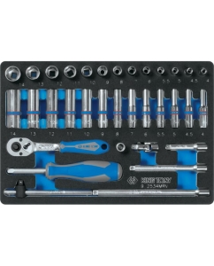 Купить Набор торцевых головок с принадлежностями 1/4