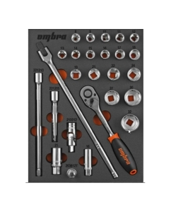 Купить Набор торцевых головок с аксессуарами Ombra OMT26STE 1/2 DR в EVA ложементе 280х375 мм, 26 предметов 56134 в E-mobi