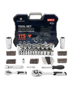 Купить Набор инструментов SIGMATOOL 115 предметов 1/4, 1/2 (6гр.) Sigmatool-41151-5(63416) в E-mobi