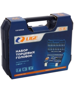 Купить Набор торцевых головок 1/4" 6-гранный 49пр. в кейсе LIGE LG-S2049  в E-mobi