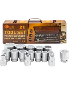 Купить Набор инструментов FORSTIME 21 предмет 3/4 6гр 12гр FT-6212-9(63619) в E-mobi