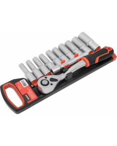 Купить Набор шестигранных удлиненных головок Gigant с трещоткой 1/2" и удлинителем, 12 предметов GSRW-12/12  в E-mobi