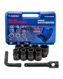 Купить Набор инструментов Forsage 10 предметов 3/4 (6гр.) F-6104-5MPB(63804) в E-mobi