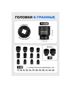 Купить Набор инструментов Forsage 20 предметов 3/4, 1 F-6204-5MPB(63807)  в E-mobi