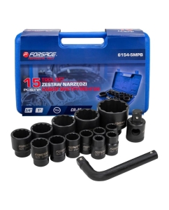 Купить Набор инструментов Forsage 15 предметов 3/4, 1, 12 граней F-6154-5MPB(63806) в E-mobi