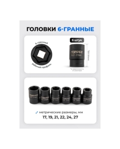 Купить Набор инструментов Forsage 7 предметов 3/4 (6гр.) F-6074-5MPB(63803)  в E-mobi