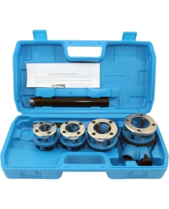 Купить Клуппы трубные для конической резьбы CNIC R BSPT 1/2-3/4-1-1 1/4 c трещеткой в пласт. кейсе 24638  в E-mobi