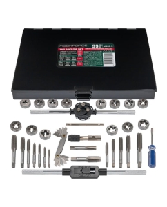 Купить Набор метчиков и плашек Rockforce 33 предмета (метрич + дюйм) в металлическом кейсе RF-M033-3(18663) в E-mobi