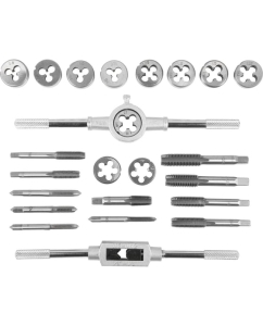 Купить Набор метчиков и плашек AV Steel 24 предметов, М5-М12, в металлическом кейсе AV-921212  в E-mobi