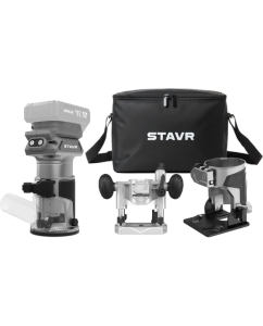 Купить Фрезер аккумуляторный Ставр SR 18BL-3SET (18V, BL-двигатель, цанга 6/8 мм, 3 базы, сумка), 9021400016 в E-mobi