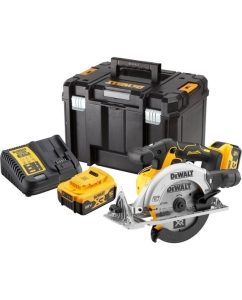 Купить Аккумуляторная дисковая пила Dewalt DCS565P2, 18 В, 165 мм, 4950 об/мин, с 2 АКБ 5 Ач и ЗУ, в кейсе TSTAK DCS565P2-QW в E-mobi