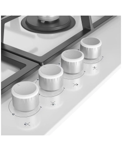 Купить Встраиваемая варочная панель газовая HotPoint HG 61F/WH белый  в E-mobi