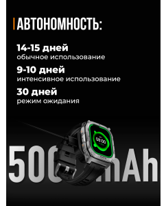 Купить Умные часы Kospet Tank M4 Black  в E-mobi