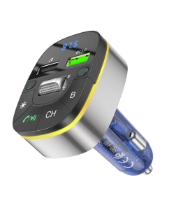 Купить Fm-трансмиттер, HOCO, E71, 1 USB QC3.0+1 USB 5V/0.5A  в E-mobi