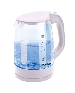 Купить Чайник электрический Delta Lux DL-1058 2 л прозрачный, белый в E-mobi