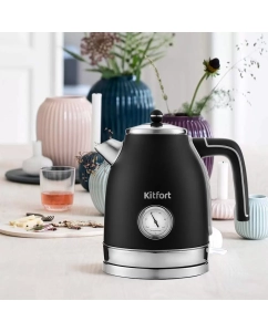 Купить Чайник электрический Kitfort KT-6102-1 1.7 л черный, серебристый  в E-mobi
